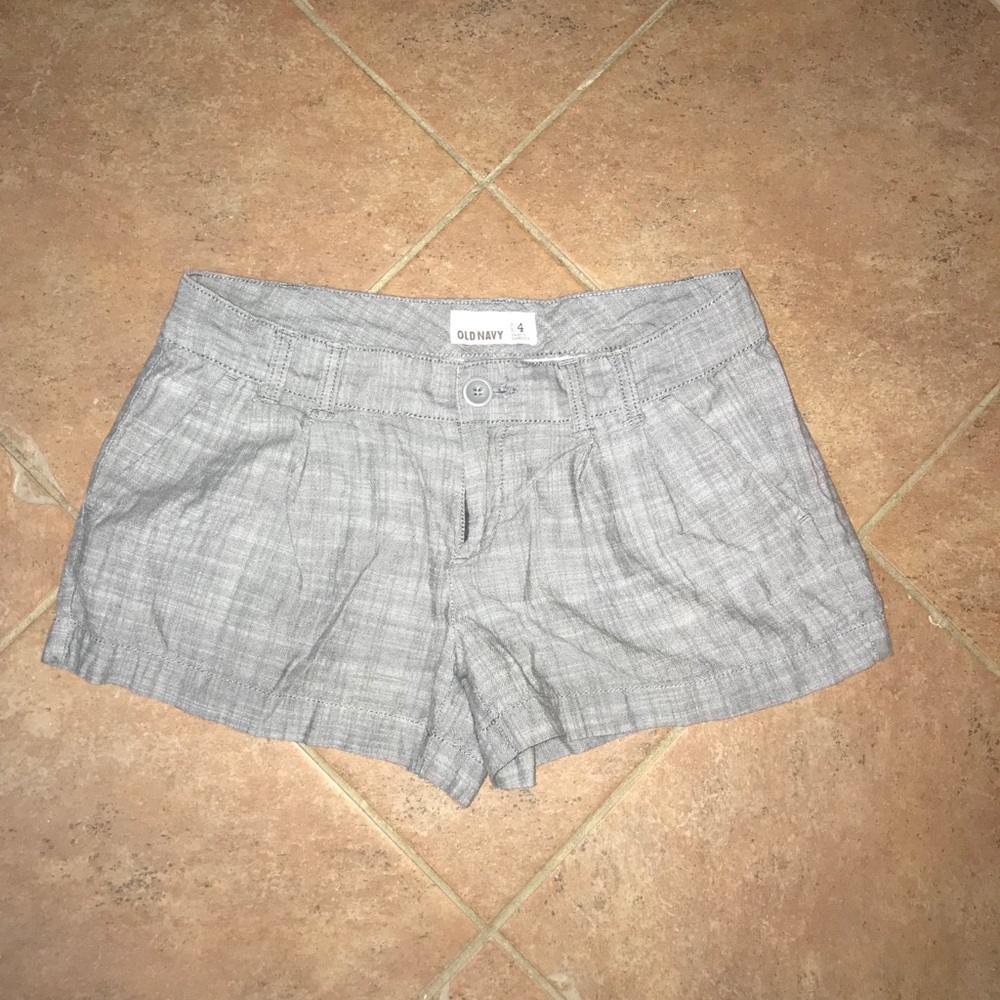 Gray chambray shorts